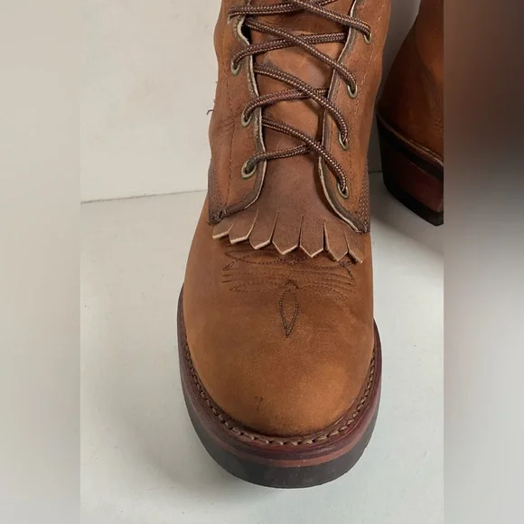 Vintage Abilene Lace Up Packer Boots Men’s 8.5 D USA Made